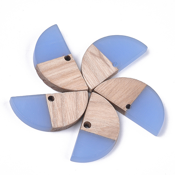 PandaHall Resin & Wood Semi Circle Pendants, Half Round, Cornflower Blue, 14x28x3~3.5mm, Hole: 2mm Resin+Wood Half Round Blue
PandaHall Resin & Wood Semi Circle Pendants, Half Round, Cornflower Blue, 14x28x3~3.5mm, Hole: 2mm Resin+Wood Half Round Blue
