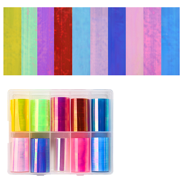 PandaHall 10 Colors Nail Art Transfer Stickers, Nail Decals, DIY Nail Tips Decoration for Women, Mixed Color, 40mm, about 1m/roll..., Multicolor
PandaHall 10 Colors Nail Art Transfer Stickers, Nail Decals, DIY Nail Tips Decoration for Women, Mixed Color, 40mm, about 1m/roll..., Multicolor