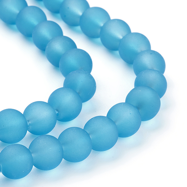PandaHall Transparent Glass Bead Strands, Frosted, Round, Dark Turquoise, 8mm, Hole: 1~1.6mm, about 99pcs/strand, 31.4 inch Glass Round Cyan
PandaHall Transparent Glass Bead Strands, Frosted, Round, Dark Turquoise, 8mm, Hole: 1~1.6mm, about 99pcs/strand, 31.4 inch Glass Round Cyan