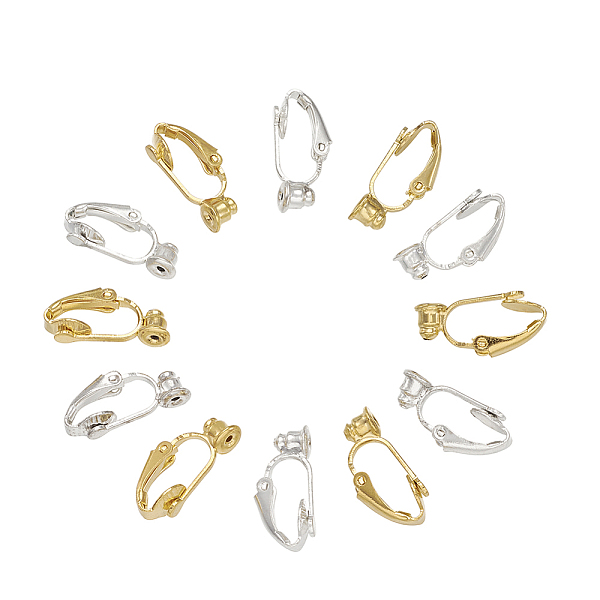 PandaHall Brass Clip-on Earring Converters Findings, for Non-Pierced Ears, Golden & Silver, 19x6x9mm, Hole: 1mm Brass
PandaHall Brass Clip-on Earring Converters Findings, for Non-Pierced Ears, Golden & Silver, 19x6x9mm, Hole: 1mm Brass