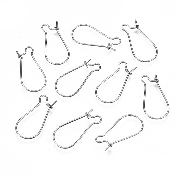 PandaHall 304 Stainless Steel Hoop Earring Findings, Kidney Ear Wire, Rings, Stainless Steel Color, 23.5x11.5x0.6mm, Pin: 0.6mm 304...
PandaHall 304 Stainless Steel Hoop Earring Findings, Kidney Ear Wire, Rings, Stainless Steel Color, 23.5x11.5x0.6mm, Pin: 0.6mm 304...