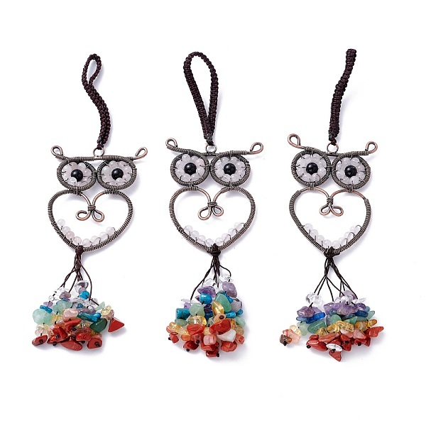 PandaHall Natural Quartz Crystal Big Pendant Decorations, with Brass Findings, Owl, Cadmium Free & Lead Free, 173mm Quartz Crystal Owl
PandaHall Natural Quartz Crystal Big Pendant Decorations, with Brass Findings, Owl, Cadmium Free & Lead Free, 173mm Quartz Crystal Owl