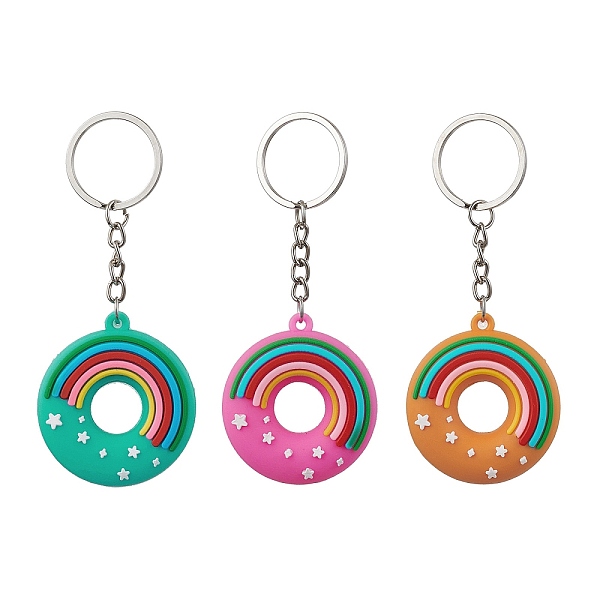 PandaHall Doughnut PVC Plastic Keychain, with Iron Split Key Rings, Mixed Color, 10.5cm Plastic Donut Multicolor
PandaHall Doughnut PVC Plastic Keychain, with Iron Split Key Rings, Mixed Color, 10.5cm Plastic Donut Multicolor