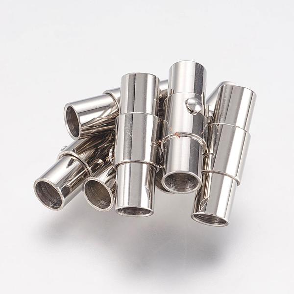 PandaHall Stainless Steel Locking Tube Magnetic Clasps, Column, Size: about 5mm wide, 18mm long, 4mm inner diameter Stainless Steel Column
PandaHall Stainless Steel Locking Tube Magnetic Clasps, Column, Size: about 5mm wide, 18mm long, 4mm inner diameter Stainless Steel Column