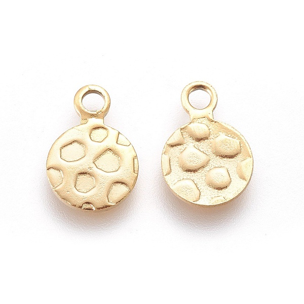 PandaHall Ion Plating(IP) 304 Stainless Steel Charms, Textured, Flat Round with Bumpy, Golden, 12x8x1mm, Hole: 1.8mm 304 Stainless Steel...
PandaHall Ion Plating(IP) 304 Stainless Steel Charms, Textured, Flat Round with Bumpy, Golden, 12x8x1mm, Hole: 1.8mm 304 Stainless Steel...