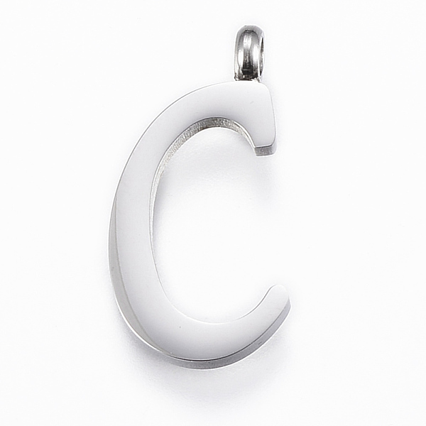 PandaHall 304 Stainless Steel Pendants, Initial Letter, Letter.C, Stainless Steel Color, 19x10x2mm, Hole: 2mm 304 Stainless Steel Letter C
PandaHall 304 Stainless Steel Pendants, Initial Letter, Letter.C, Stainless Steel Color, 19x10x2mm, Hole: 2mm 304 Stainless Steel Letter C