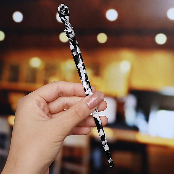 PandaHall Cellulose Acetate(Resin) Hair Sticks, Vintage Decorative Hair Accessories, Twist Shapes, Black, 175mm Cellulose Acetate Black
PandaHall Cellulose Acetate(Resin) Hair Sticks, Vintage Decorative Hair Accessories, Twist Shapes, Black, 175mm Cellulose Acetate Black