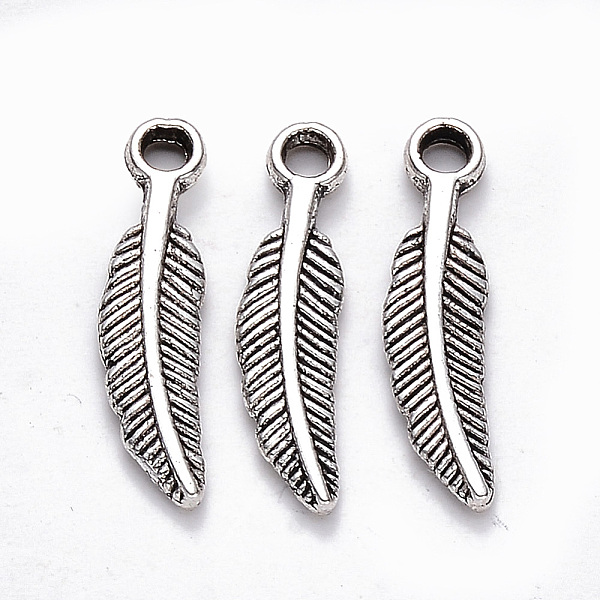 PandaHall Tibetan Style Alloy Pendants, Feather, Cadmium Free & Lead Free, Antique Silver, 21x5x2mm, Hole: 2mm Alloy Feather
PandaHall Tibetan Style Alloy Pendants, Feather, Cadmium Free & Lead Free, Antique Silver, 21x5x2mm, Hole: 2mm Alloy Feather