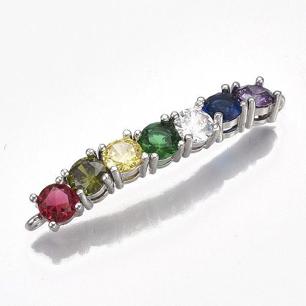 PandaHall Brass Cubic Zirconia Links, Rectangle, Colorful, Platinum, 38~39x5x7~8mm, Hole: 1.2mm Brass+Cubic Zirconia Rectangle
PandaHall Brass Cubic Zirconia Links, Rectangle, Colorful, Platinum, 38~39x5x7~8mm, Hole: 1.2mm Brass+Cubic Zirconia Rectangle