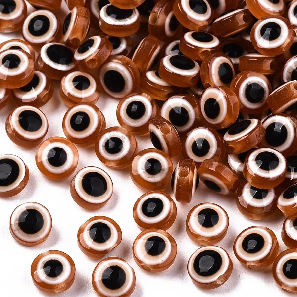 PandaHall Resin Beads, Flat Round, Evil Eye, Chocolate, 10~11x5~7mm, Hole: 2mm Resin Evil Eye Brown
PandaHall Resin Beads, Flat Round, Evil Eye, Chocolate, 10~11x5~7mm, Hole: 2mm Resin Evil Eye Brown