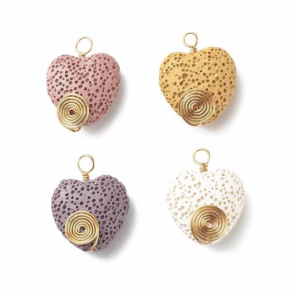 PandaHall Dyed Natural Lava Rock Pendants, with Real 18K Gold Plated Eco-Friendly Copper Findings, Heart, Mixed Color, 26x20.5x8mm, Hole..., Multicolor
PandaHall Dyed Natural Lava Rock Pendants, with Real 18K Gold Plated Eco-Friendly Copper Findings, Heart, Mixed Color, 26x20.5x8mm, Hole..., Multicolor