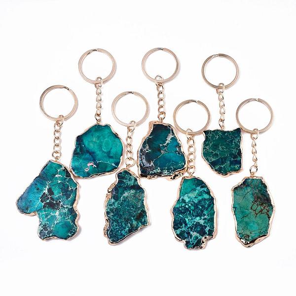 PandaHall Natural Regalite/Imperial Jasper/Sea Sediment Jasper Keychain, with Golden Plated Edge & Light Gold Stainless Steel Split Key...
PandaHall Natural Regalite/Imperial Jasper/Sea Sediment Jasper Keychain, with Golden Plated Edge & Light Gold Stainless Steel Split Key...