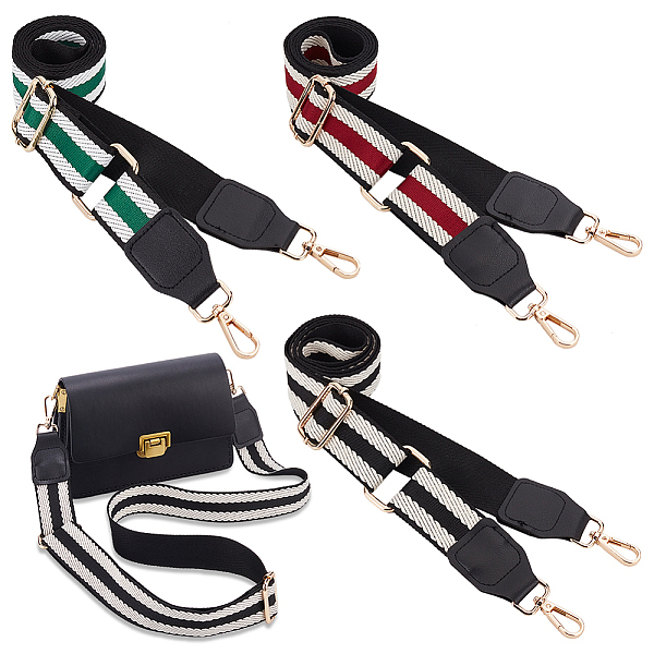 PandaHall WADORN 3Pcs 3 Colors Adjustable Stripe Pattern Polyester Webbing Bag Straps, with Alloy Swivel Clasps, for Bag Replacement..., Multicolor
PandaHall WADORN 3Pcs 3 Colors Adjustable Stripe Pattern Polyester Webbing Bag Straps, with Alloy Swivel Clasps, for Bag Replacement..., Multicolor