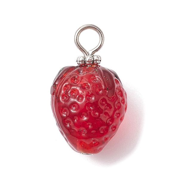 PandaHall Handmade Lampwork Pendants, with Iron Findings, Strawberry Charm, Dark Red, 22x13x12.6mm, Hole: 3.2mm Lampwork Strawberry
PandaHall Handmade Lampwork Pendants, with Iron Findings, Strawberry Charm, Dark Red, 22x13x12.6mm, Hole: 3.2mm Lampwork Strawberry