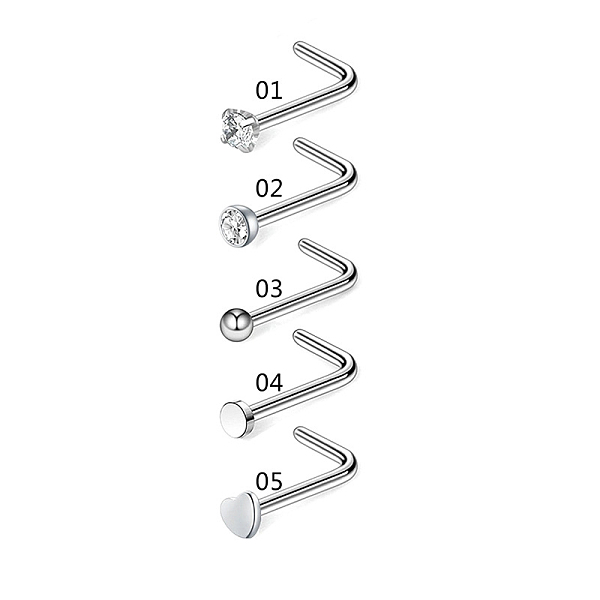 PandaHall Clear Cubic Zirconia Nose Studs, 316 Surgical Stainless Steel L-Shaped Nose Rings, Piercing Jewelry for Women, Stainless Steel...
PandaHall Clear Cubic Zirconia Nose Studs, 316 Surgical Stainless Steel L-Shaped Nose Rings, Piercing Jewelry for Women, Stainless Steel...