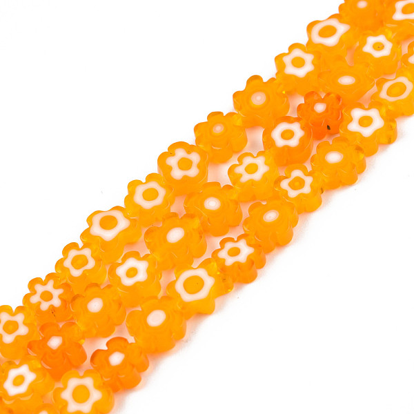 PandaHall Handmade Millefiori Glass Bead Strands, Plum Bossom, Orange, 6~7x6~8x2.5~3mm, Hole: 1mm, about 63~65pcs/strand, 15.55 inch~15.94...
PandaHall Handmade Millefiori Glass Bead Strands, Plum Bossom, Orange, 6~7x6~8x2.5~3mm, Hole: 1mm, about 63~65pcs/strand, 15.55 inch~15.94...