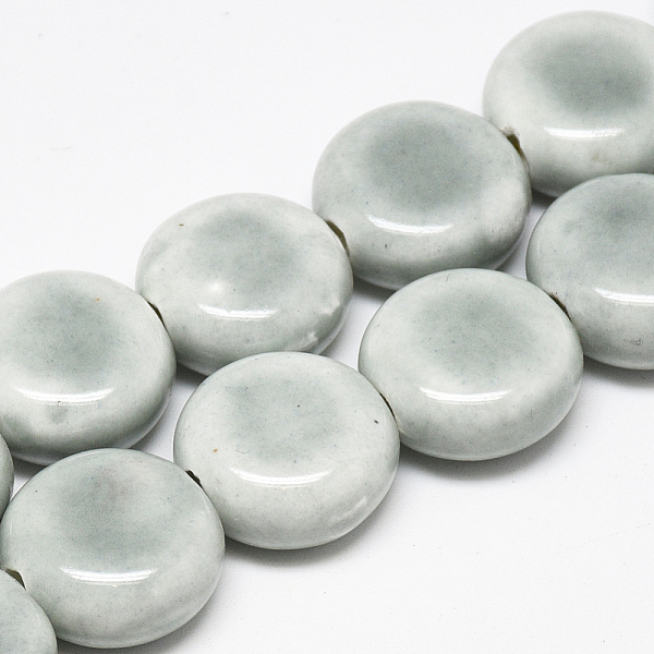 PandaHall Handmade Porcelain Beads, Bright Glazed Porcelain, Flat Round, Light Grey, 10.5~11x6~6.5mm, Hole: 1.5mm Porcelain Flat Round Gray
PandaHall Handmade Porcelain Beads, Bright Glazed Porcelain, Flat Round, Light Grey, 10.5~11x6~6.5mm, Hole: 1.5mm Porcelain Flat Round Gray