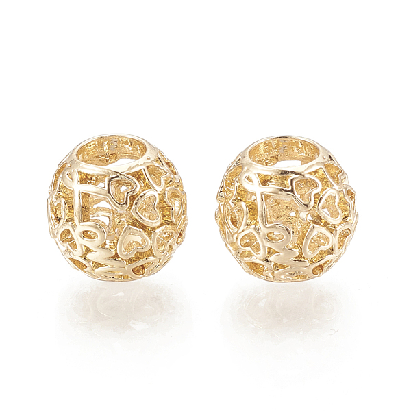 PandaHall Alloy European Beads, Hollow, Large Hole Beads, Rondelle with Heart, Golden, 11x10mm, Hole: 5mm Alloy Rondelle
PandaHall Alloy European Beads, Hollow, Large Hole Beads, Rondelle with Heart, Golden, 11x10mm, Hole: 5mm Alloy Rondelle