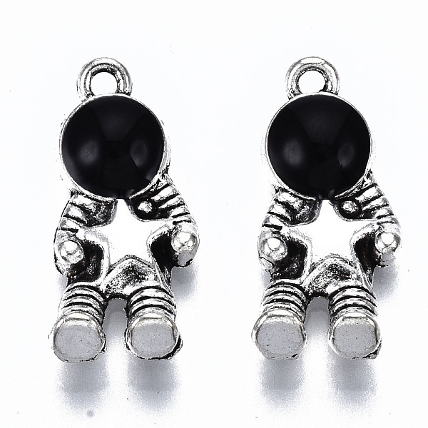 PandaHall Alloy Enamel Pendants, Cadmium Free & Lead Free, Antique Silver, Spaceman, Black, 22x10x5mm, Hole: 1.6mm Alloy+Enamel Human Black
PandaHall Alloy Enamel Pendants, Cadmium Free & Lead Free, Antique Silver, Spaceman, Black, 22x10x5mm, Hole: 1.6mm Alloy+Enamel Human Black