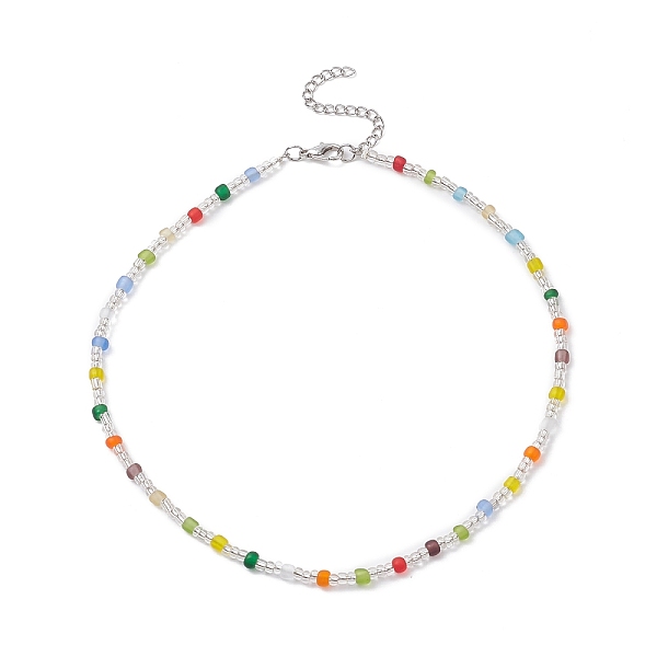 PandaHall Glass Seed Beaded Necklace for Women, Colorful, 16.34 inch(41.5cm) Glass Round
PandaHall Glass Seed Beaded Necklace for Women, Colorful, 16.34 inch(41.5cm) Glass Round