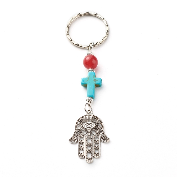 PandaHall Natural & Dyed Malaysia Jade Bead and Synthetic Turquoise beads Keychain, with Tibetan Style Alloy Pendants, Spacer Beads and Iron...
PandaHall Natural & Dyed Malaysia Jade Bead and Synthetic Turquoise beads Keychain, with Tibetan Style Alloy Pendants, Spacer Beads and Iron...