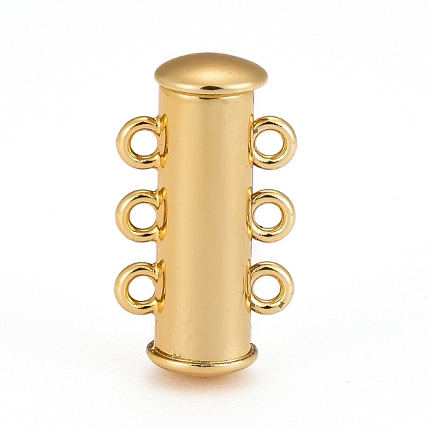 PandaHall 3-Strands 6-Holes Tube Brass Magnetic Slide Lock Clasps, Nickel Free, Golden, 21x10x6.5mm, Hole: 2mm Brass
PandaHall 3-Strands 6-Holes Tube Brass Magnetic Slide Lock Clasps, Nickel Free, Golden, 21x10x6.5mm, Hole: 2mm Brass