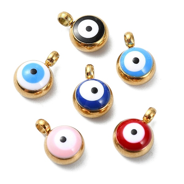 PandaHall Ion Plating(IP) Real 18K Gold Plated 201 Stainless Steel Charms, with Enamel, Evil Eye Charms, Mixed Color, 8x5.5x4mm, Hole: 1.6mm..., Multicolor
PandaHall Ion Plating(IP) Real 18K Gold Plated 201 Stainless Steel Charms, with Enamel, Evil Eye Charms, Mixed Color, 8x5.5x4mm, Hole: 1.6mm..., Multicolor