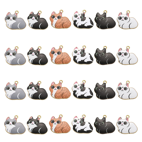 PandaHall 30Pcs 6 Styles Alloy Enamel Pendants, Cat, Light Gold, Mixed Color, 22x23mm, 5pcs/style Alloy+Enamel Cat Shape Multicolor
PandaHall 30Pcs 6 Styles Alloy Enamel Pendants, Cat, Light Gold, Mixed Color, 22x23mm, 5pcs/style Alloy+Enamel Cat Shape Multicolor