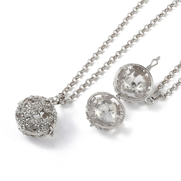 PandaHall Brass with Rhinestone Pendant Necklaces, Iron Rolo Chains, Round, Platinum, 32.09 inch(815mm) long, pendant: 28x26.5mm, 19mm inner..., Clear
PandaHall Brass with Rhinestone Pendant Necklaces, Iron Rolo Chains, Round, Platinum, 32.09 inch(815mm) long, pendant: 28x26.5mm, 19mm inner..., Clear