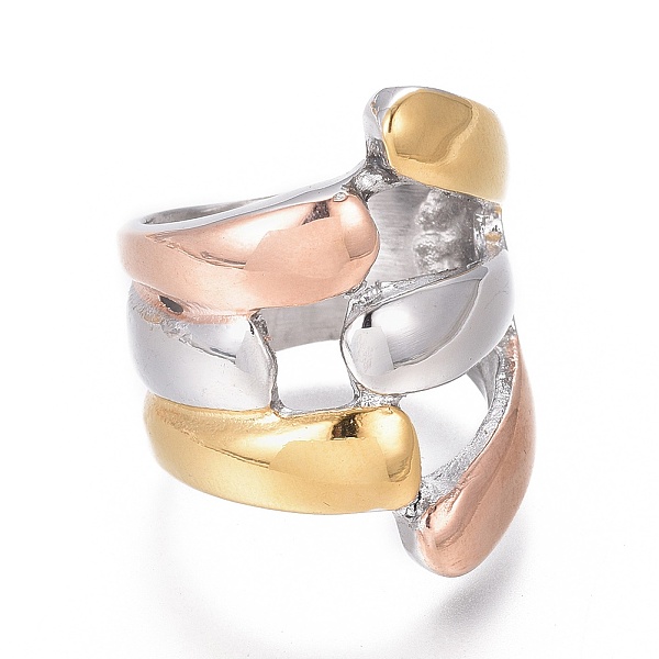 PandaHall 304 Stainless Steel Finger Rings, Stainless Steel Color & Golden & Rose Gold, Size 6~9, 16~19mm 304 Stainless Steel
PandaHall 304 Stainless Steel Finger Rings, Stainless Steel Color & Golden & Rose Gold, Size 6~9, 16~19mm 304 Stainless Steel