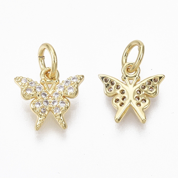 PandaHall Brass Micro Pave Cubic Zirconia Charms, with Jump Ring, Nickel Free, Butterfly, Clear, Real 18K Gold Plated, 9.5x10x2mm, Hole: 3mm...
PandaHall Brass Micro Pave Cubic Zirconia Charms, with Jump Ring, Nickel Free, Butterfly, Clear, Real 18K Gold Plated, 9.5x10x2mm, Hole: 3mm...