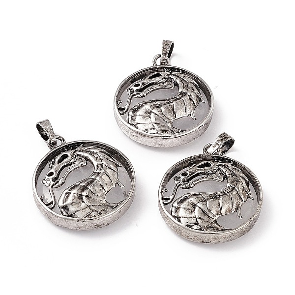 PandaHall Natural Quartz Crystal Pendants, Rock Crystal Pendants, Flat Round Charms with Rack Plating Antique Silver Tone Brass Dragon...
PandaHall Natural Quartz Crystal Pendants, Rock Crystal Pendants, Flat Round Charms with Rack Plating Antique Silver Tone Brass Dragon...