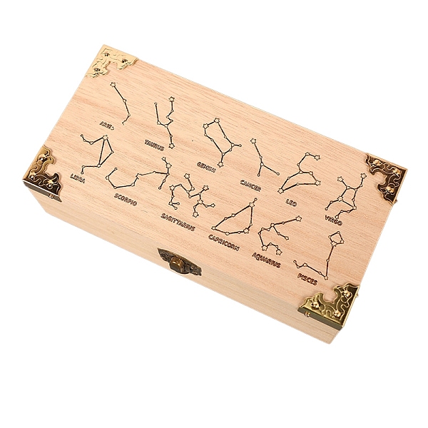 PandaHall Rectangle Wooden Storage Boxes, for Witchcraft Articles Storage, BurlyWood, Constellation, 20x10x6cm Wood Constellation Orange
PandaHall Rectangle Wooden Storage Boxes, for Witchcraft Articles Storage, BurlyWood, Constellation, 20x10x6cm Wood Constellation Orange