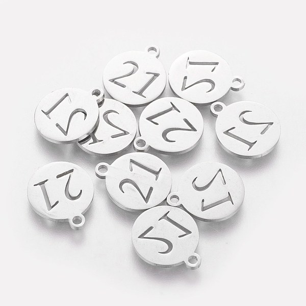 PandaHall 201 Stainless Steel Charms, Flat Round with Number 21, Stainless Steel Color, 14x12mm 201 Stainless Steel Flat Round
PandaHall 201 Stainless Steel Charms, Flat Round with Number 21, Stainless Steel Color, 14x12mm 201 Stainless Steel Flat Round