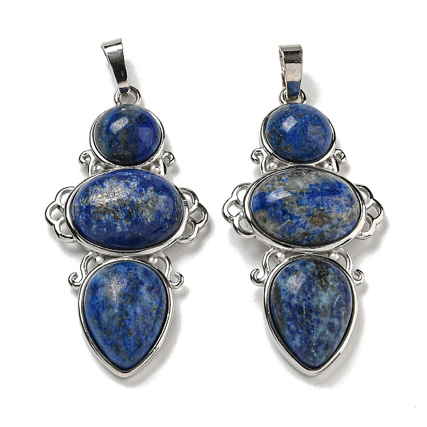 PandaHall Natural Lapis Lazuli Pendants, Rack Plating Brass Flower Charms, Cadmium Free & Lead Free, Platinum, 47x24x6.5mm, Hole: 7.5x5mm...
PandaHall Natural Lapis Lazuli Pendants, Rack Plating Brass Flower Charms, Cadmium Free & Lead Free, Platinum, 47x24x6.5mm, Hole: 7.5x5mm...