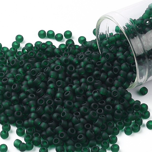 PandaHall TOHO Round Seed Beads, Japanese Seed Beads, (939F) Transparent Frost Green Emerald, 8/0, 3mm, Hole: 1mm, about 222pcs/bottle...
PandaHall TOHO Round Seed Beads, Japanese Seed Beads, (939F) Transparent Frost Green Emerald, 8/0, 3mm, Hole: 1mm, about 222pcs/bottle...