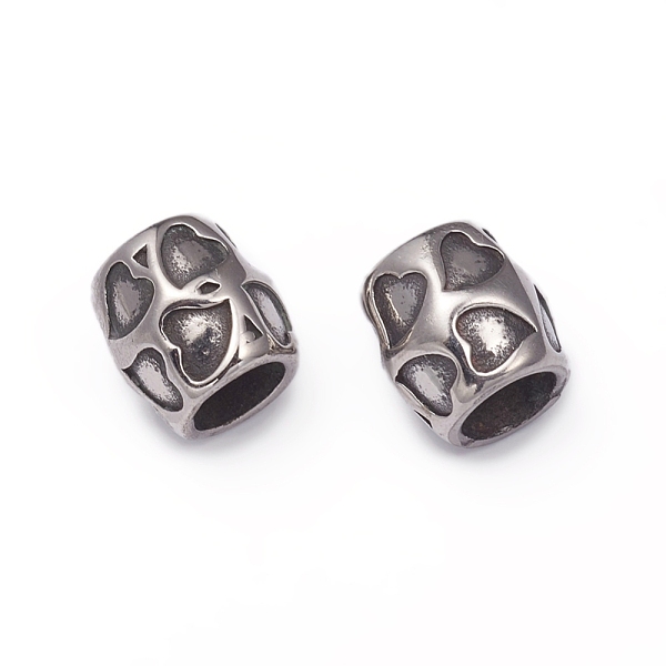 PandaHall 304 Stainless Steel European Beads, Large Hole Beads, Barrel with Heart, Antique Silver, 9.5x9.5mm, Hole: 5.5mm 304 Stainless...
PandaHall 304 Stainless Steel European Beads, Large Hole Beads, Barrel with Heart, Antique Silver, 9.5x9.5mm, Hole: 5.5mm 304 Stainless...