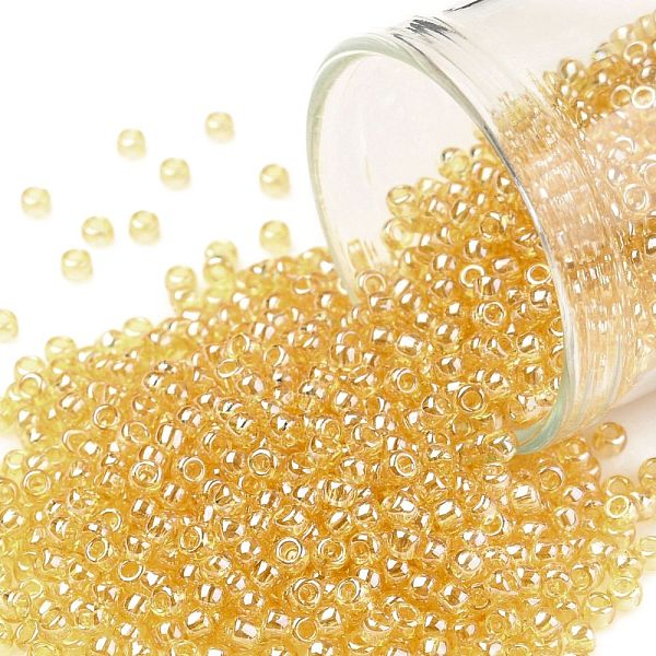PandaHall TOHO Round Seed Beads, Japanese Seed Beads, (103) Transparent Luster Light Amber, 11/0, 2.2mm, Hole: 0.8mm, about 1110pcs/bottle..., Gold
PandaHall TOHO Round Seed Beads, Japanese Seed Beads, (103) Transparent Luster Light Amber, 11/0, 2.2mm, Hole: 0.8mm, about 1110pcs/bottle..., Gold
