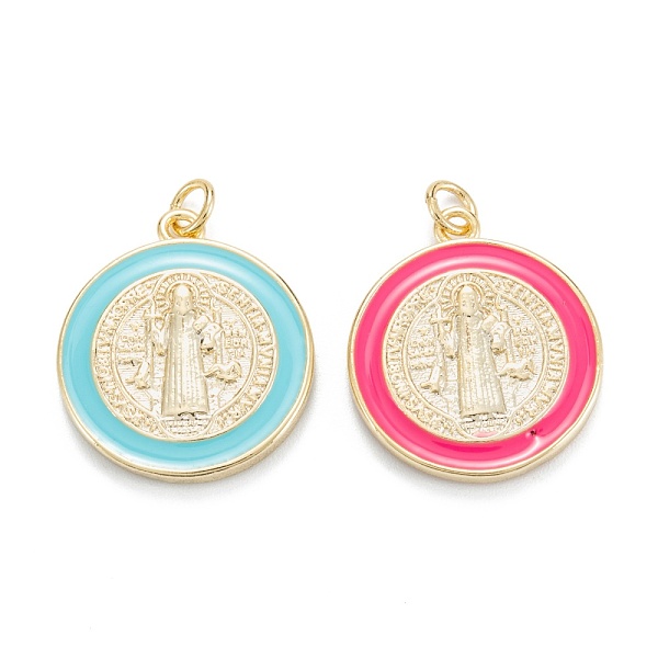 PandaHall Brass Enamel Pendants, Real 18K Gold Plated, Long-Lasting Plated, Flat Round with Saint, Mixed Color, 23x20x3mm, Hole: 3mm, Jump..., Multicolor
PandaHall Brass Enamel Pendants, Real 18K Gold Plated, Long-Lasting Plated, Flat Round with Saint, Mixed Color, 23x20x3mm, Hole: 3mm, Jump..., Multicolor