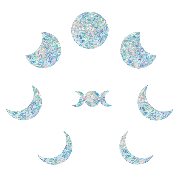 PandaHall 16 Sheets 8 Styles Waterproof PVC Colored Laser Stained Window Film Static Stickers, Electrostatic Window Stickers, Moon...
PandaHall 16 Sheets 8 Styles Waterproof PVC Colored Laser Stained Window Film Static Stickers, Electrostatic Window Stickers, Moon...