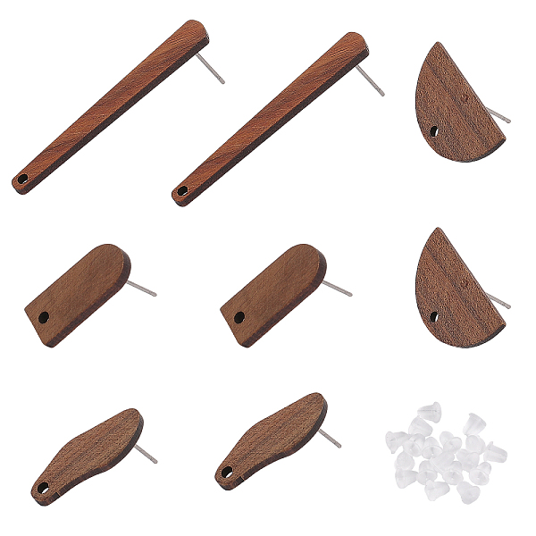 PandaHall CHGCRAFT 8 Pairs 4 Style Oval & Arch & Half Round Walnut Wood Stud Earring Findings, with Hole and 304 Stainless Steel Pins and...
PandaHall CHGCRAFT 8 Pairs 4 Style Oval & Arch & Half Round Walnut Wood Stud Earring Findings, with Hole and 304 Stainless Steel Pins and...