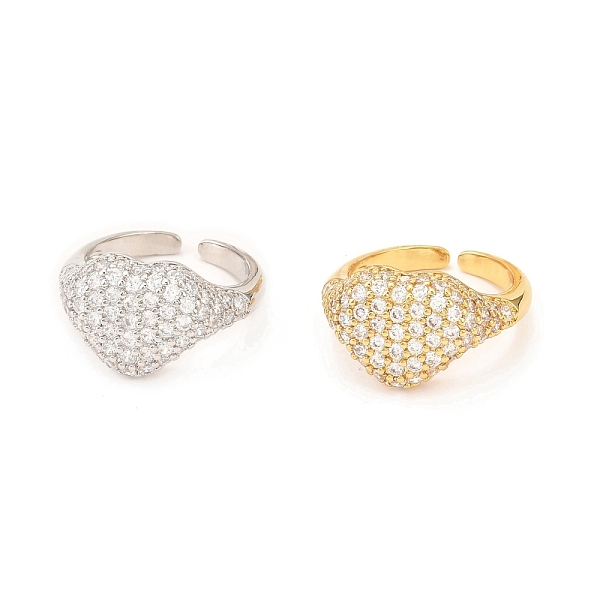 PandaHall Brass Micro Pave Cubic Zirconia Cuff Ring, Open Rings, Long-Lasting Plated, Heart, Mixed Color, US Size 5 1/4~6(15.9~16.5mm)..., Clear
PandaHall Brass Micro Pave Cubic Zirconia Cuff Ring, Open Rings, Long-Lasting Plated, Heart, Mixed Color, US Size 5 1/4~6(15.9~16.5mm)..., Clear
