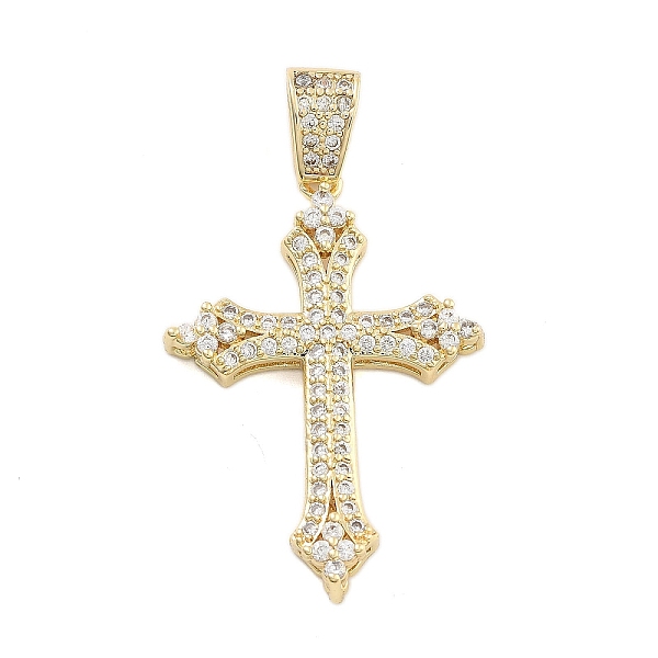 PandaHall Brass Pave Clear Cubic Zirconia Pendants, Golden, Cross, 33x23x4mm, Hole: 5mm Brass+Cubic Zirconia Cross Clear
PandaHall Brass Pave Clear Cubic Zirconia Pendants, Golden, Cross, 33x23x4mm, Hole: 5mm Brass+Cubic Zirconia Cross Clear