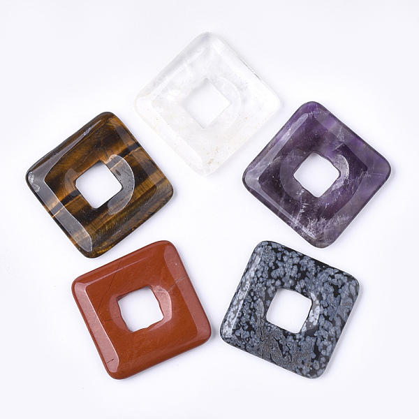 PandaHall Natural Gemstone Pendants, Square, 34~35x34~35x4.5~5.5mm, Hole: 11x11mm Mixed Stone Square
PandaHall Natural Gemstone Pendants, Square, 34~35x34~35x4.5~5.5mm, Hole: 11x11mm Mixed Stone Square