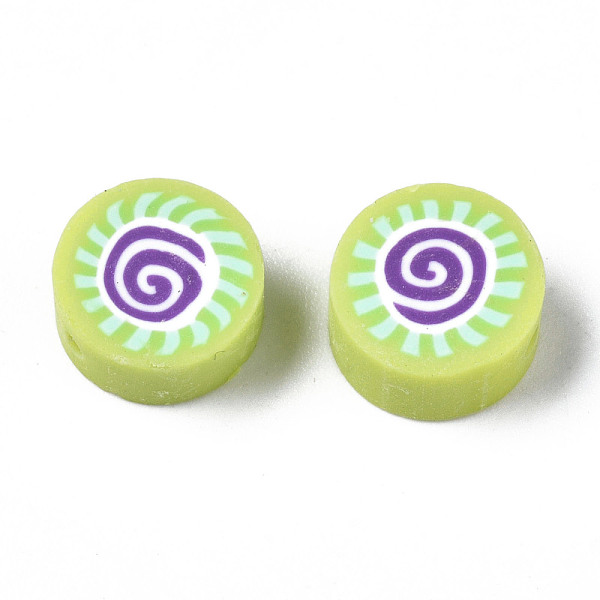PandaHall Handmade Polymer Clay Beads, for DIY Jewelry Crafts Supplies, Flat Round with Sun, Yellow Green, 9.5x4.5~5mm, Hole: 1.6mm Polymer...
PandaHall Handmade Polymer Clay Beads, for DIY Jewelry Crafts Supplies, Flat Round with Sun, Yellow Green, 9.5x4.5~5mm, Hole: 1.6mm Polymer...