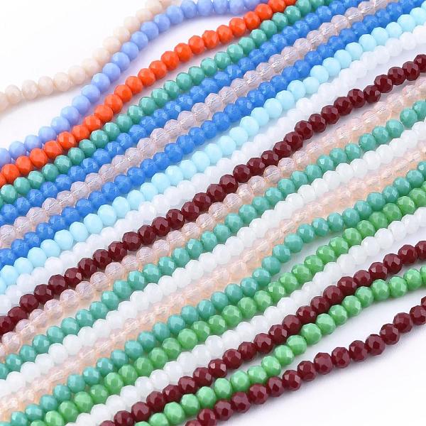 PandaHall Faceted Rondelle Glass Beads Strands, Mixed Color, 4x3mm, Hole: 1mm, about 127~135pcs/strand, 17.8 inch Glass Rondelle Multicolor
PandaHall Faceted Rondelle Glass Beads Strands, Mixed Color, 4x3mm, Hole: 1mm, about 127~135pcs/strand, 17.8 inch Glass Rondelle Multicolor