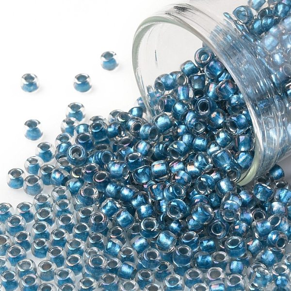 PandaHall TOHO Round Seed Beads, Japanese Seed Beads, (263) Inside Color AB Crystal/Light Capri, 8/0, 3mm, Hole: 1mm, about 1110pcs/50g..., Cyan
PandaHall TOHO Round Seed Beads, Japanese Seed Beads, (263) Inside Color AB Crystal/Light Capri, 8/0, 3mm, Hole: 1mm, about 1110pcs/50g..., Cyan