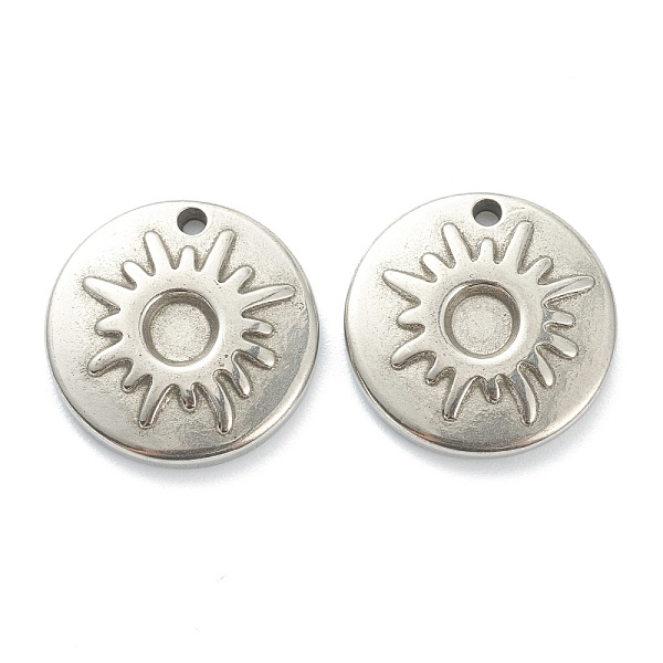 PandaHall 304 Stainless Steel Pendant Cabochon Setting, Flat Round with Sun, Stainless Steel Color, Tray: 3mm, 15x2.5mm, Hole: 1.4mm 304...
PandaHall 304 Stainless Steel Pendant Cabochon Setting, Flat Round with Sun, Stainless Steel Color, Tray: 3mm, 15x2.5mm, Hole: 1.4mm 304...