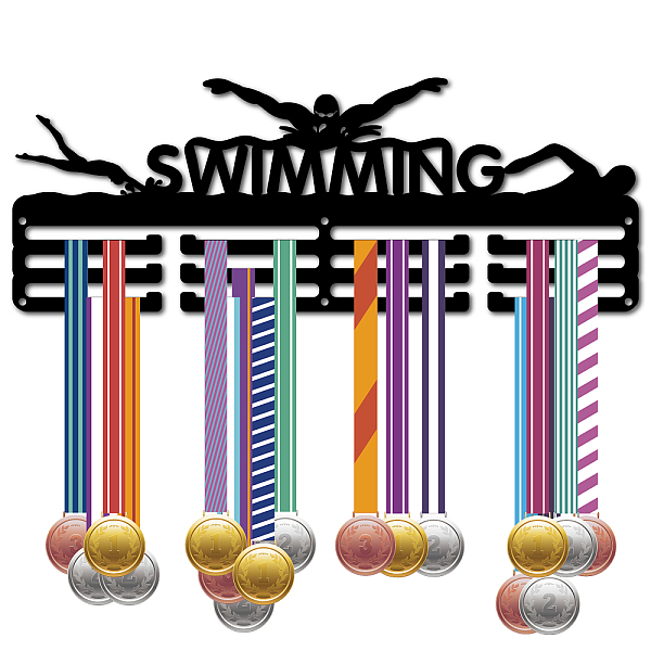 PandaHall Fashion Iron Medal Hanger Holder Display Wall Rack, 3-Line, with Screws, Black, Swimming, Sports, 150x400x1.5mm Iron Sports Black
PandaHall Fashion Iron Medal Hanger Holder Display Wall Rack, 3-Line, with Screws, Black, Swimming, Sports, 150x400x1.5mm Iron Sports Black