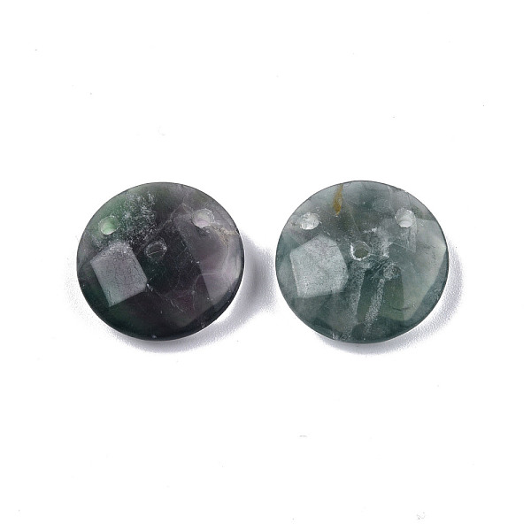 PandaHall Natural Fluorite Connector Charms, Faceted, Flat Round, 20x6~7mm, Hole: 1.4mm, Half Hole: 1.5mm Fluorite Flat Round
PandaHall Natural Fluorite Connector Charms, Faceted, Flat Round, 20x6~7mm, Hole: 1.4mm, Half Hole: 1.5mm Fluorite Flat Round